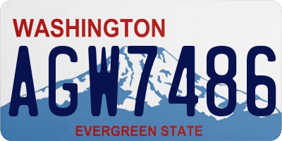 WA license plate AGW7486