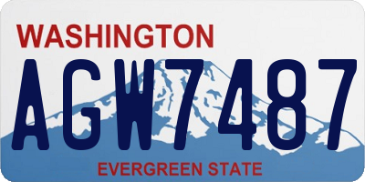 WA license plate AGW7487