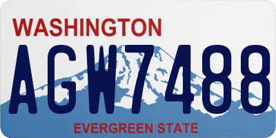 WA license plate AGW7488