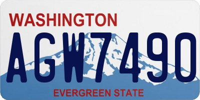 WA license plate AGW7490
