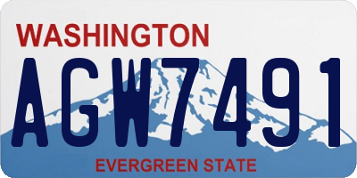 WA license plate AGW7491