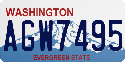 WA license plate AGW7495