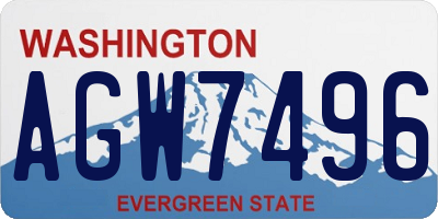 WA license plate AGW7496