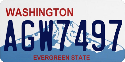 WA license plate AGW7497