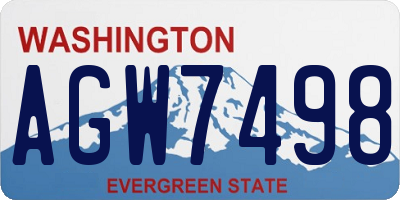 WA license plate AGW7498