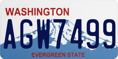 WA license plate AGW7499
