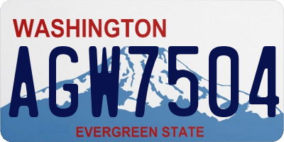 WA license plate AGW7504