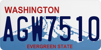 WA license plate AGW7510
