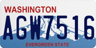 WA license plate AGW7516