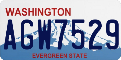 WA license plate AGW7529