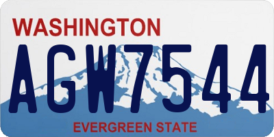 WA license plate AGW7544