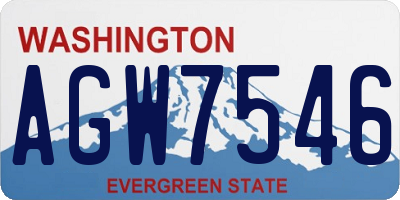 WA license plate AGW7546