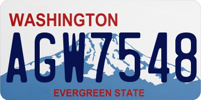 WA license plate AGW7548