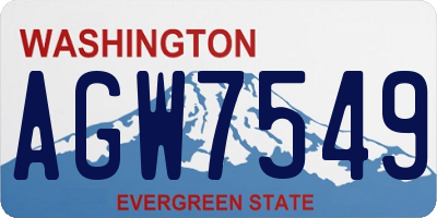 WA license plate AGW7549