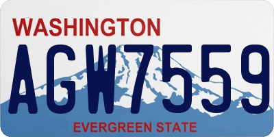 WA license plate AGW7559