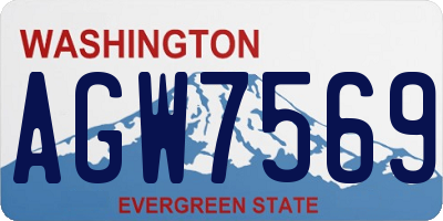 WA license plate AGW7569