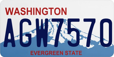 WA license plate AGW7570