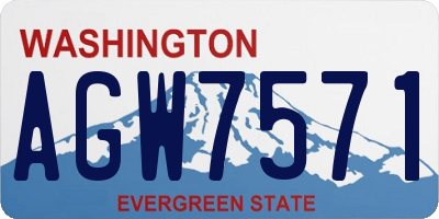 WA license plate AGW7571