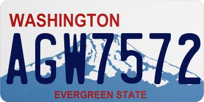 WA license plate AGW7572