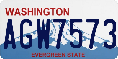 WA license plate AGW7573