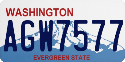 WA license plate AGW7577