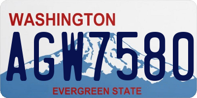 WA license plate AGW7580