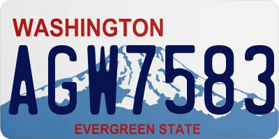 WA license plate AGW7583