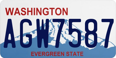 WA license plate AGW7587