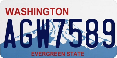 WA license plate AGW7589