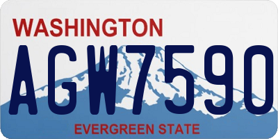 WA license plate AGW7590