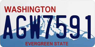 WA license plate AGW7591
