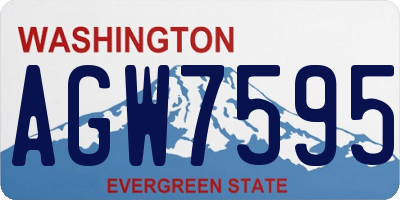 WA license plate AGW7595