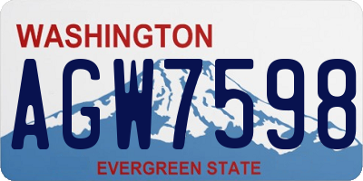 WA license plate AGW7598