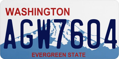 WA license plate AGW7604