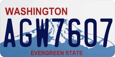 WA license plate AGW7607
