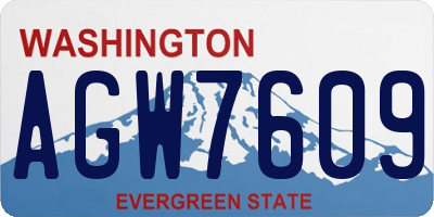 WA license plate AGW7609