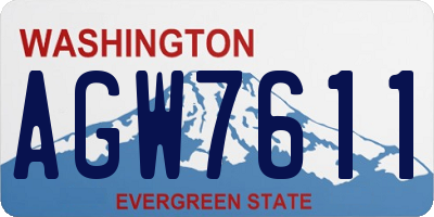WA license plate AGW7611