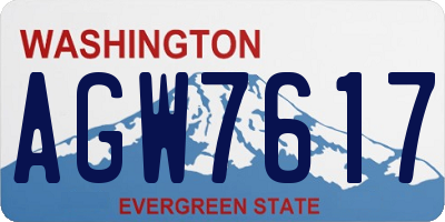 WA license plate AGW7617