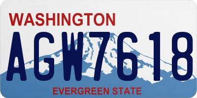 WA license plate AGW7618