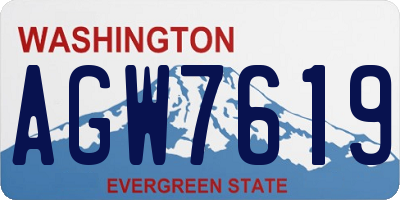 WA license plate AGW7619