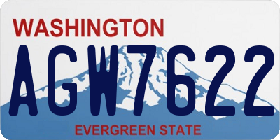 WA license plate AGW7622