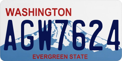 WA license plate AGW7624