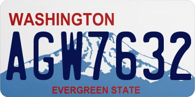 WA license plate AGW7632