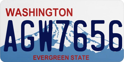WA license plate AGW7656