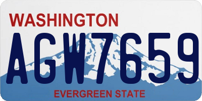 WA license plate AGW7659