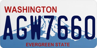 WA license plate AGW7660