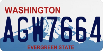 WA license plate AGW7664