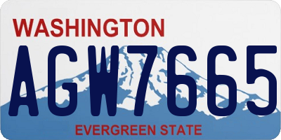 WA license plate AGW7665