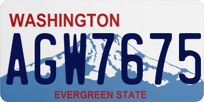 WA license plate AGW7675