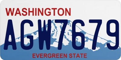 WA license plate AGW7679